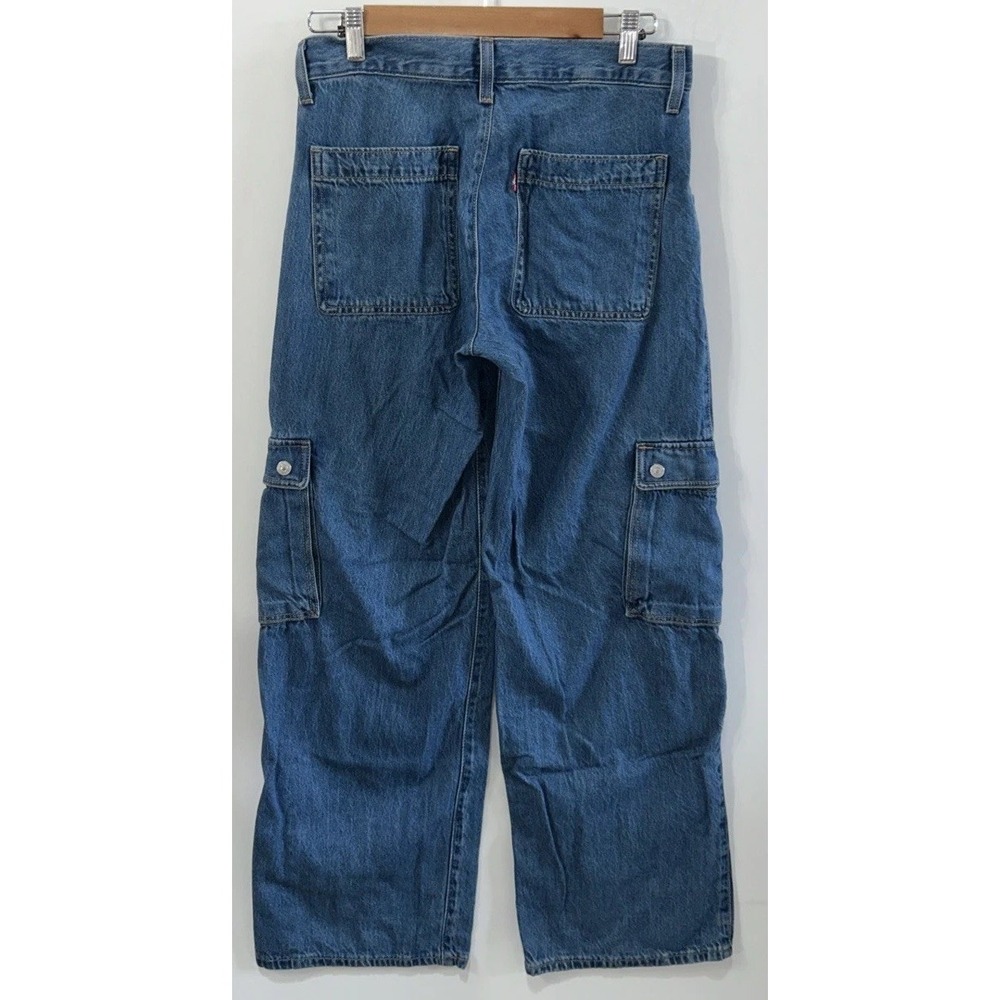 Women's Y2K Levis Superlow Cargo Jeans Baggy Skate Jeans Sz 27 - Picture 9 of 9